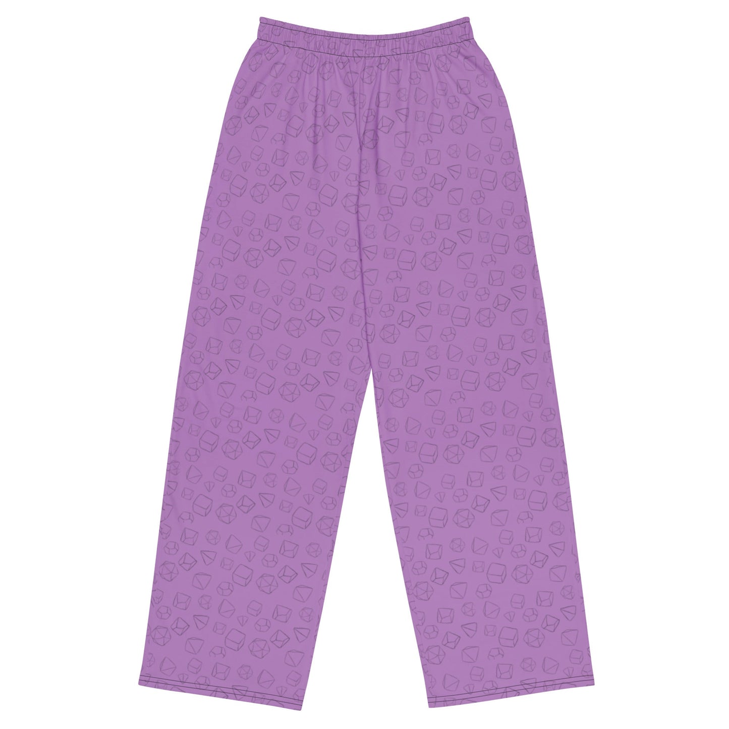 Dice Pattern unisex wide-leg pants - Purple - The Nerd Supply Company