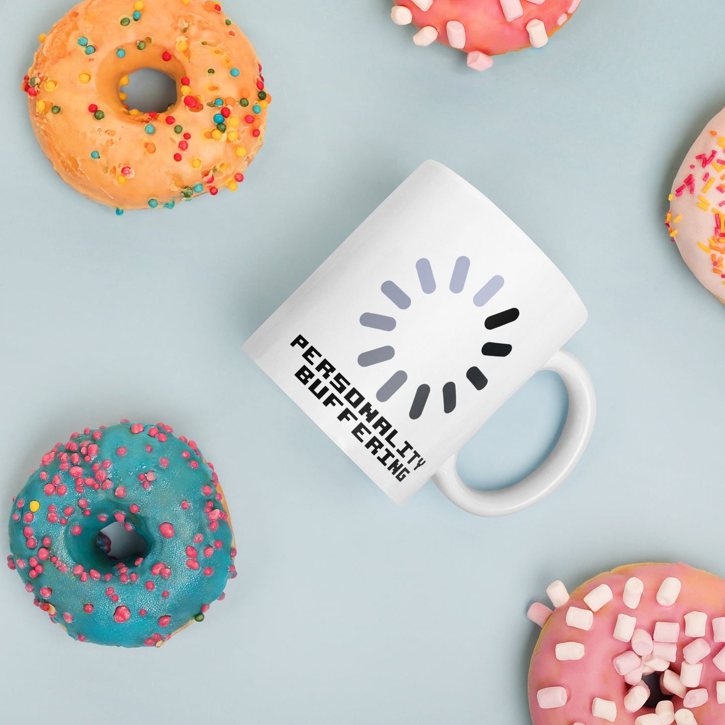 "Personality Buffering" - White glossy mug - The Nerd Supply Company