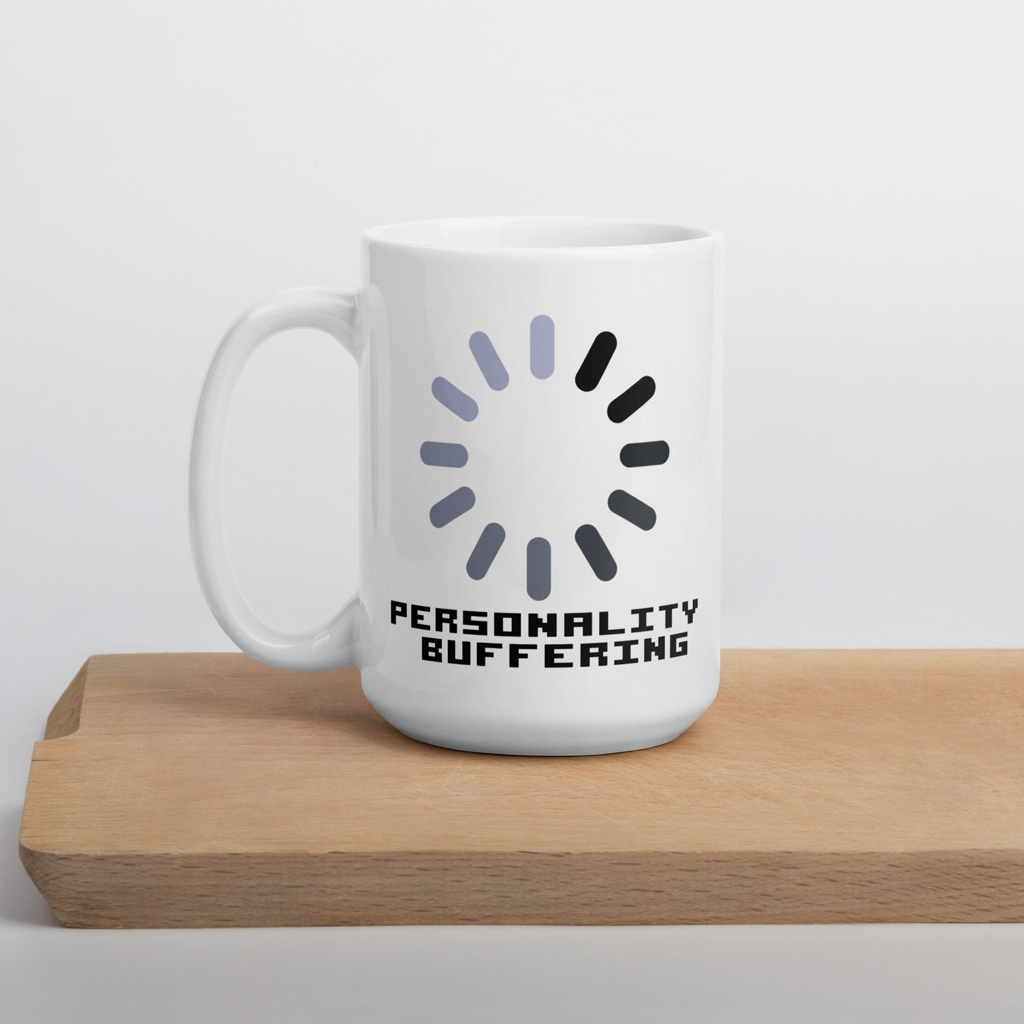 "Personality Buffering" - White glossy mug - The Nerd Supply Company