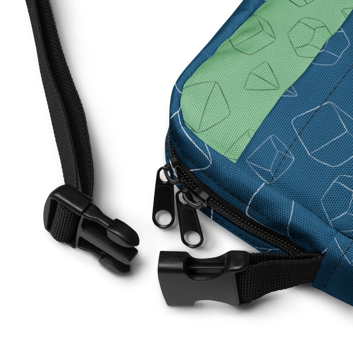 Utility crossbody bag - Blue & Green - The Nerd Supply Company