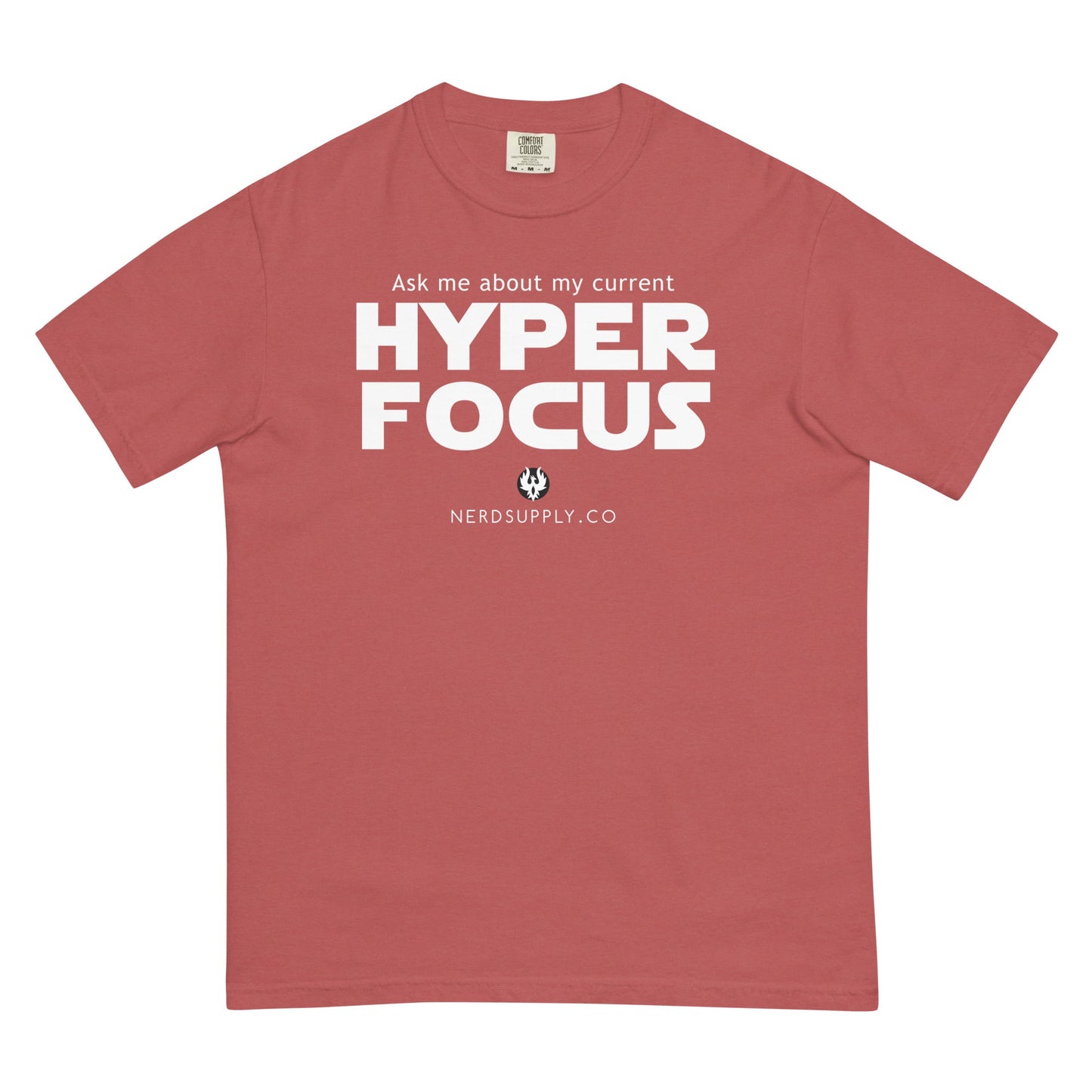 "Ask me about my current Hyper Focus" Star Font Tee - The Nerd Supply Company