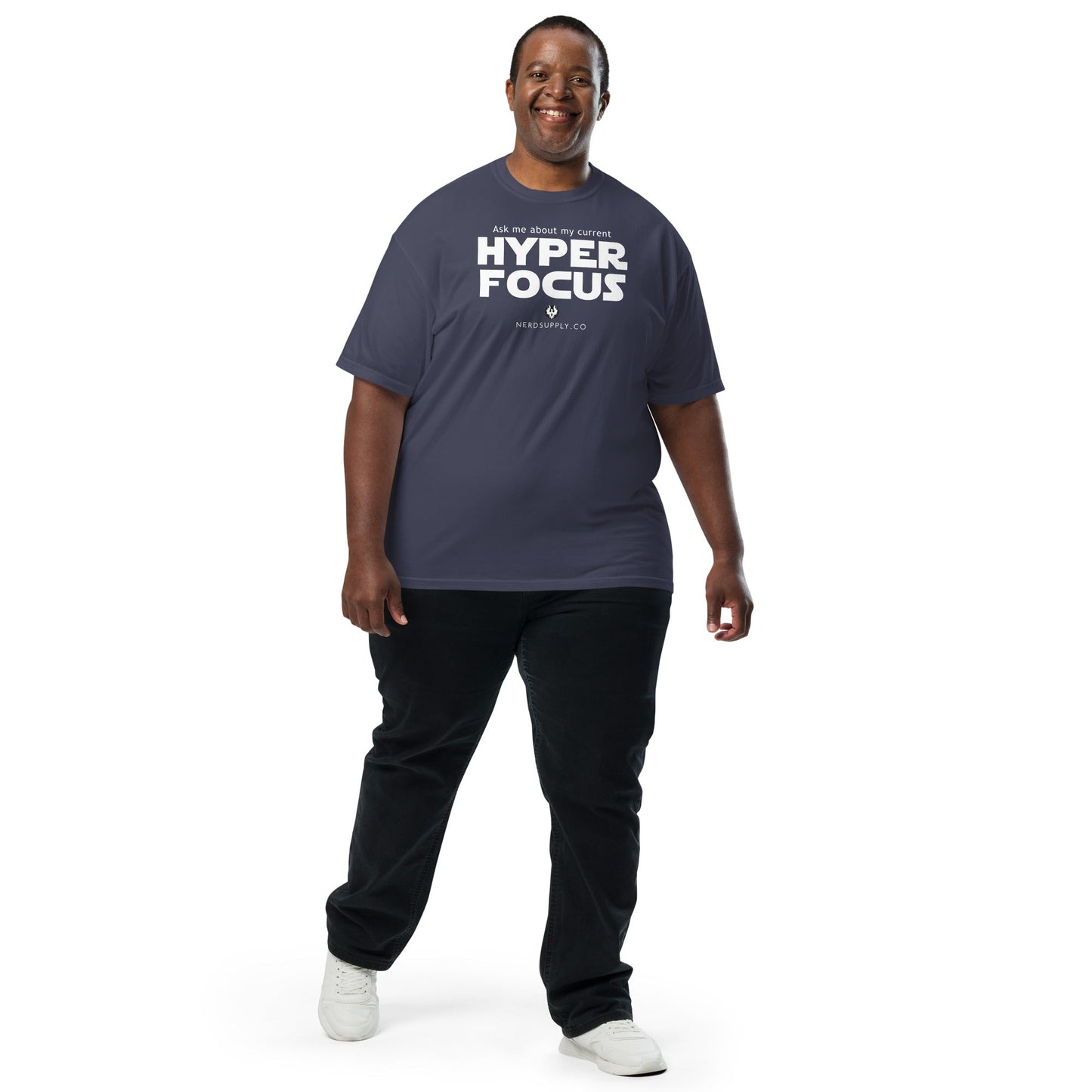 "Ask me about my current Hyper Focus" Star Font Tee - The Nerd Supply Company