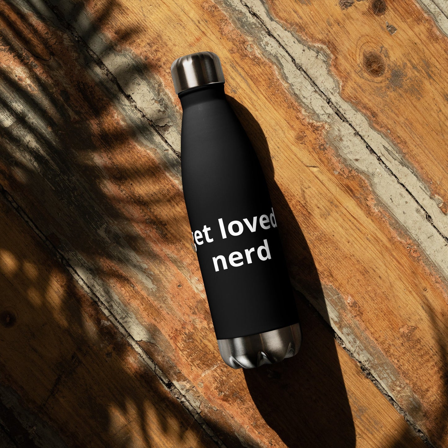 get loved, nerd Stainless steel water bottle - The Nerd Supply Company