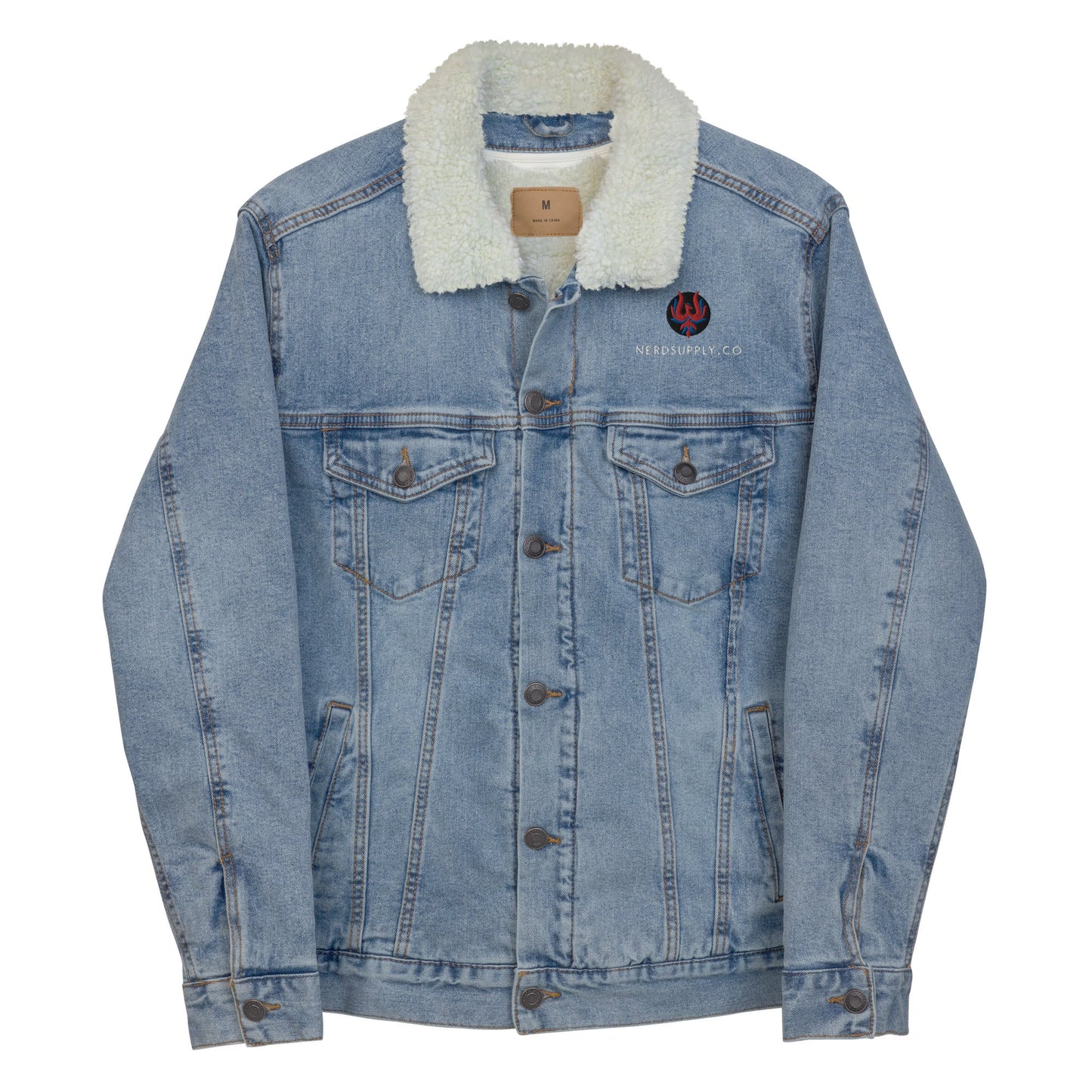 "Thanks it has pockets" denim sherpa jacket - The Nerd Supply Company