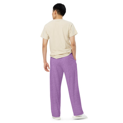 Dice Pattern unisex wide-leg pants - Purple - The Nerd Supply Company