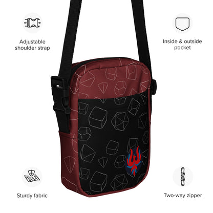 Utility crossbody bag - Black & Red - The Nerd Supply Company