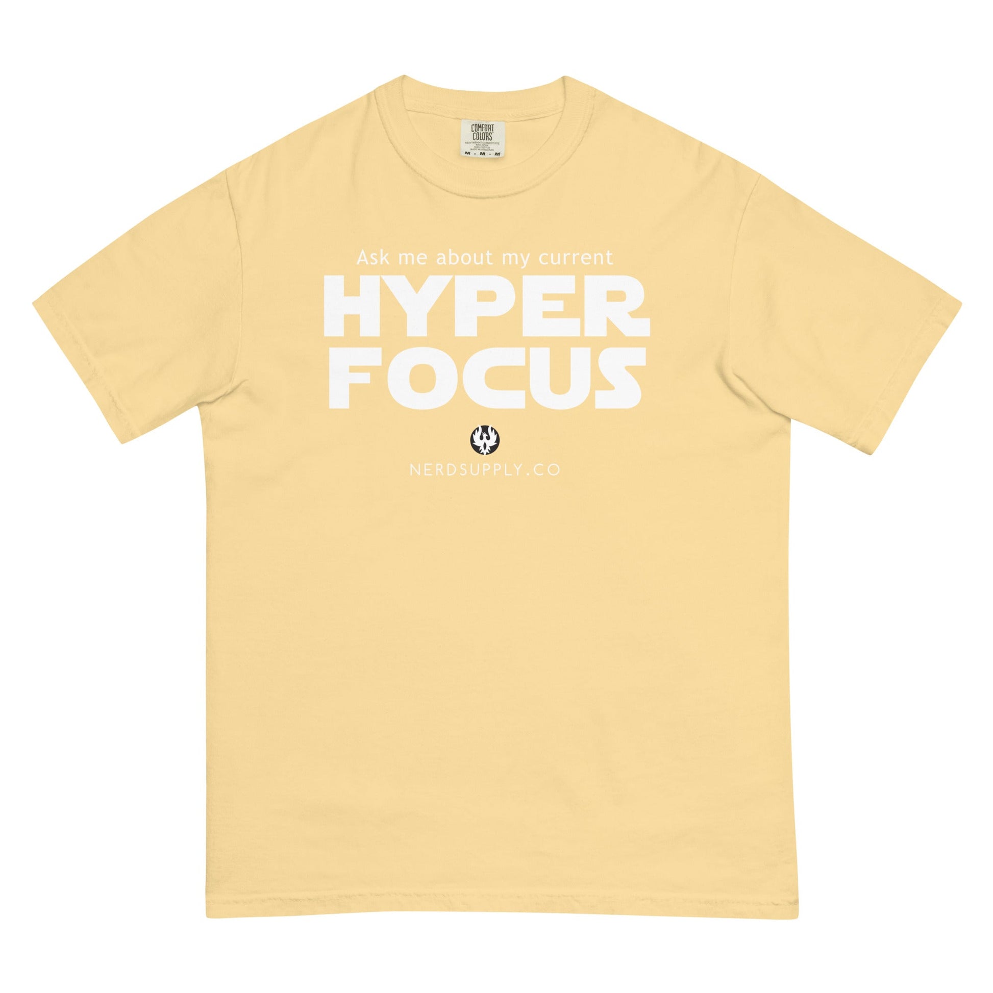 "Ask me about my current Hyper Focus" Star Font Tee - The Nerd Supply Company