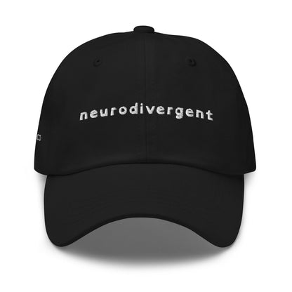 "Neurodivergent" in Dyslexic Font - ballcap - The Nerd Supply Company