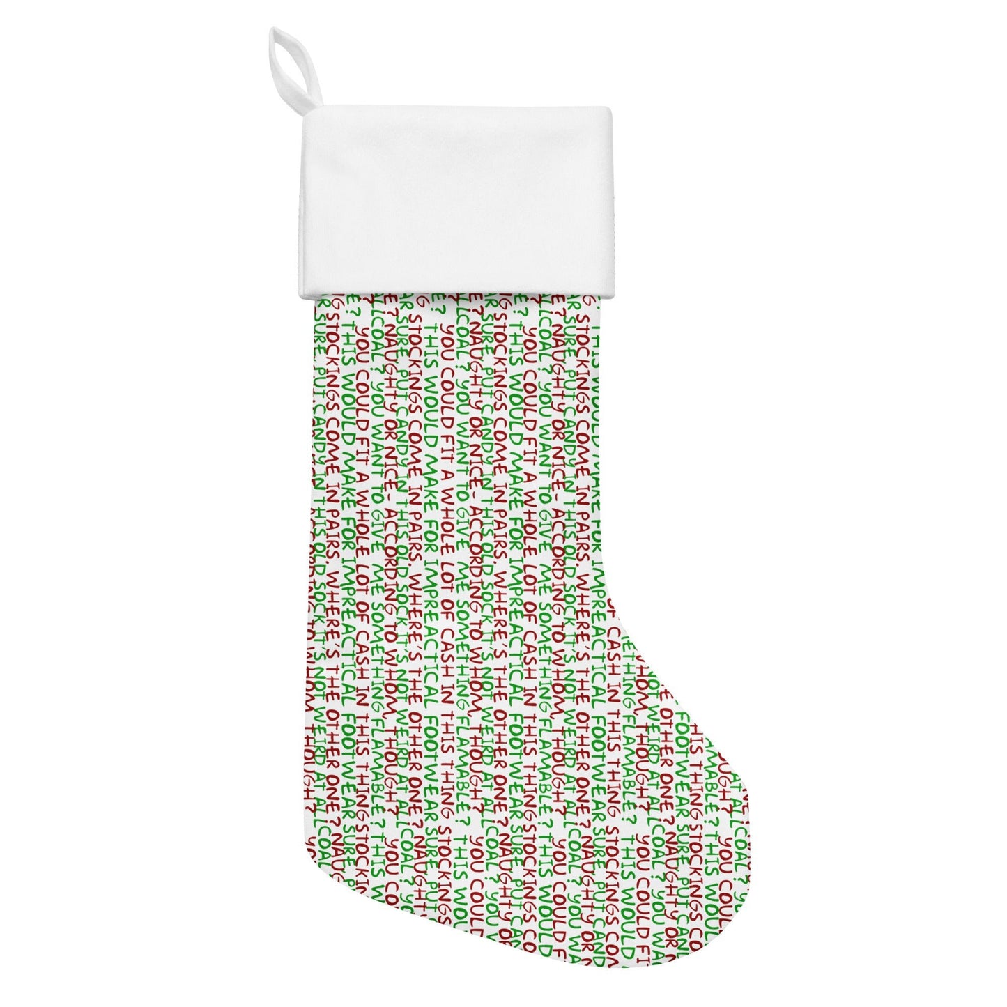 Snarky Christmas stocking - The Nerd Supply Company