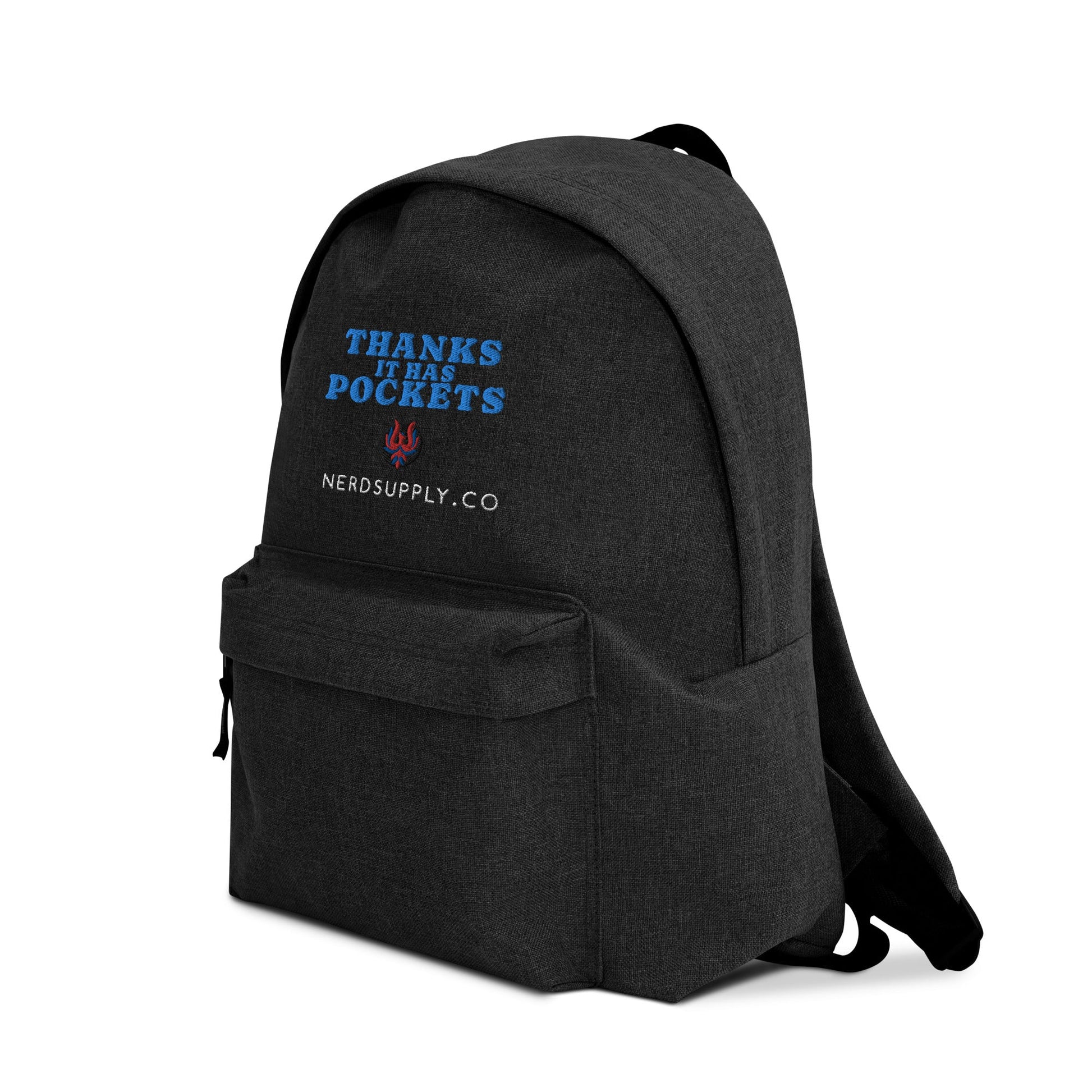 "Thanks It Has Pockets" Embroidered Backpack - The Nerd Supply Company